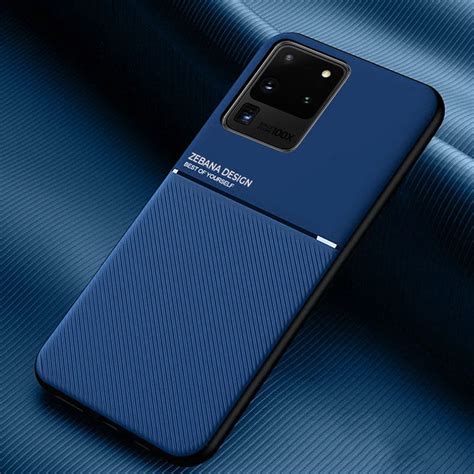 Samsung Galaxy S20 Ultra Kılıf Mavi Zebana Design Silikon Kılıf