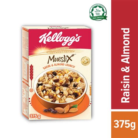 Kelloggs Mueslix Raisin & Almond Crunch Cereal 375g | Shopee Philippines