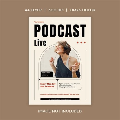 Premium Psd Podcast Live Flyer