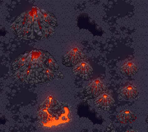 I made various types of volcanoes for the lava biome in my upcoming ...