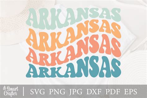 Arkansas Svg Wavy Design Graphic By Smart Crafter · Creative Fabrica