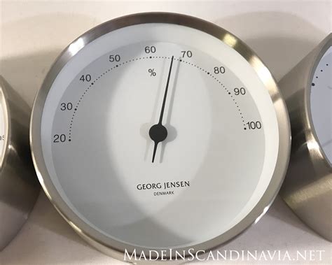 Georg Jensen Koppel Weather Station Steel White Cm Barometer