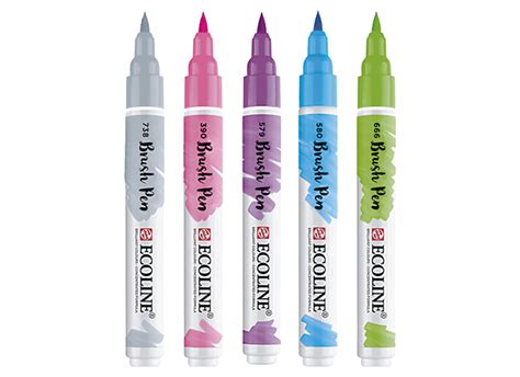 Verf Ecoline Brush Pen Pastelkleuren Set Van Baert