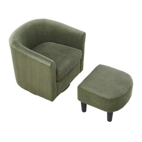 Simplie Fun Swivel Accent Chair With Ottoman And Comfortable Sponge