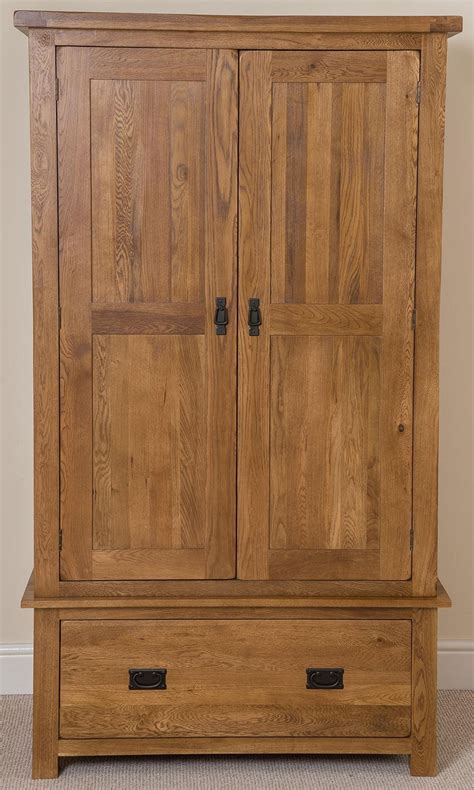 Cotswold Rustic Solid Oak Wardrobe (Double) | Modern Furniture Direct