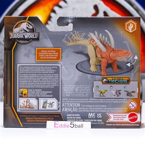 New Mattel Jurassic World Gigantspinosaurus Strike Attack Dino Trackers 2023 Ebay