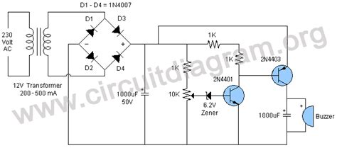 Sudden High Voltage Detector Alarm | Circuit Diagram