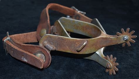 Antique Cowboy Spurs - Brand On High Arm - #497 | Vintage Texas Paintings