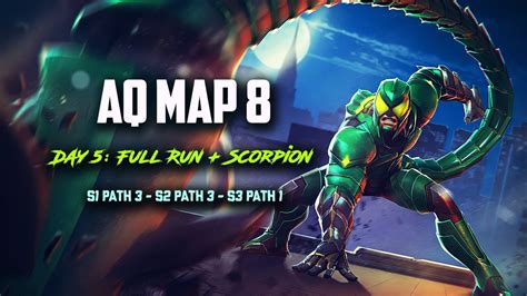 Aq Map 8 Day 5 Full Run 21 Fights Scorpion Boss Solo Mcoc Youtube