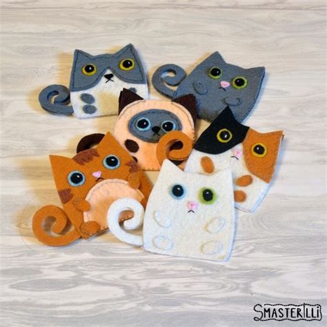 Felt Cat Corner Bookmarks Pattern PDF Tutorials Set Of 6 Inspire