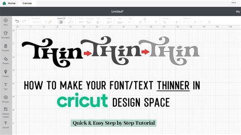 How To Make A Font Thinner In Cricut Design Space How To Make Your