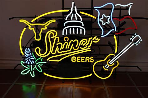 Shiner Beers Texas Austin Longhorn Neon Sign For Beer Bar Pub Neon