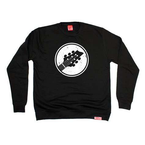 Guitar Circle Design Sweatshirt Jumper Band Bass Acoustic Sweat Birthday T Ebay