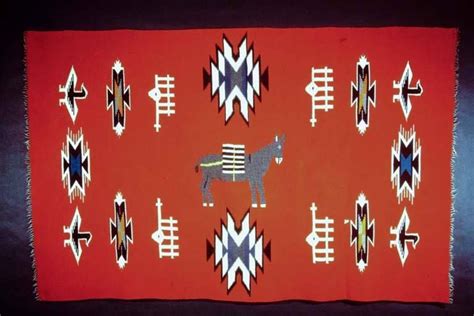 48x76 Inch Chimayo Weaving Collected By The Chimayo Weaving Project