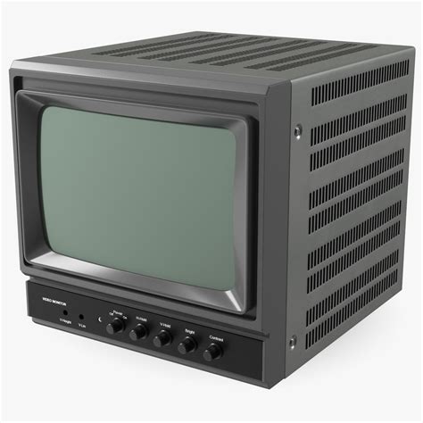 3D Vintage Black And White Video Monitor model - TurboSquid 2065637