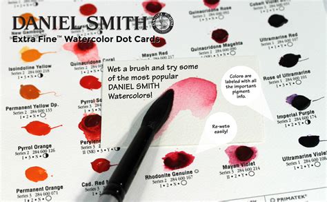 Daniel Smith Watercolor Dot Color Chart Amazon Ca Home