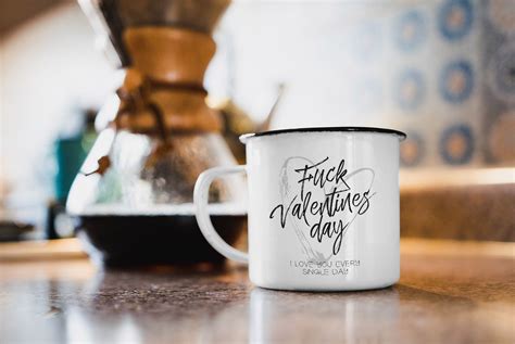 Emaille Tasse Becher Fuck Valentinesday I Love You Every Single Day Liebe Geschenk Frau Freundin