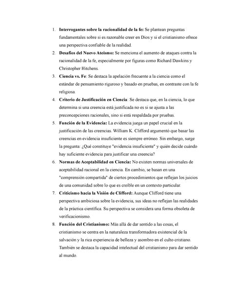 Interrogantes sobre la racionalidad de la fe Desafíos del Nuevo