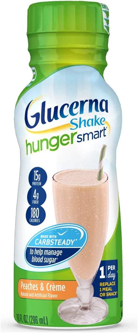 Glucerna Hunger Smart Diabetes Nutritional Shake Peaches And Cream 10 Fl