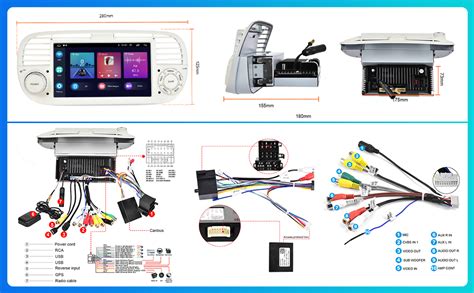 Hikity Android 11 Car Stereo For Fiat 500 2007 2015 With CarPlay