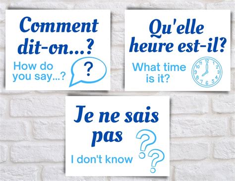 Common French Phrases Classroom Posters French Classroom Etsy