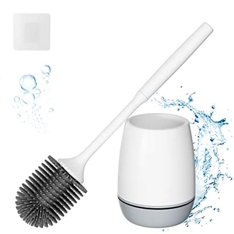 Hibbent Brosse de toilette avec support de séchage ventilé brosse de