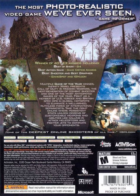 CALL OF DUTY 4 MODERN WARFARE Gameplanet