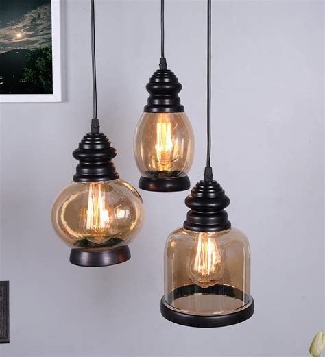 Buy Trevor Amber Mustard Glass Cluster Hanging Light At 67 Off By Homesake Pepperfry