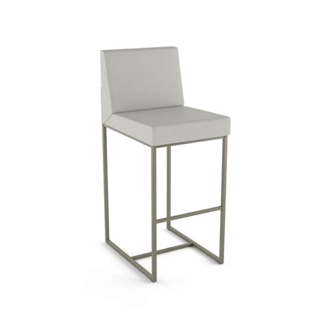 Amisco Derry 30 In Bar Stool Light Grey Polyester Grey Metal The