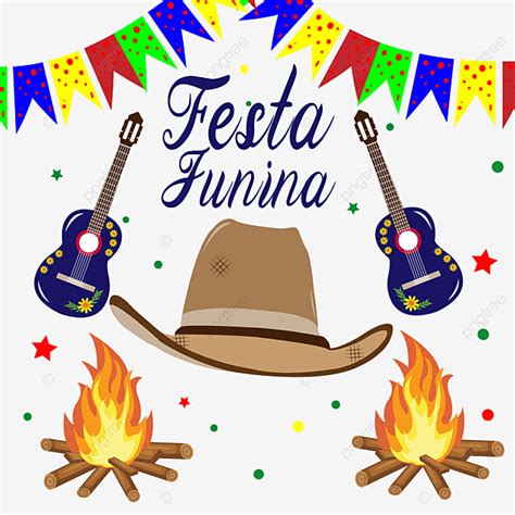 Diseño De Fiesta Festa Junina PNG Hoguera Cinta Vistoso PNG y