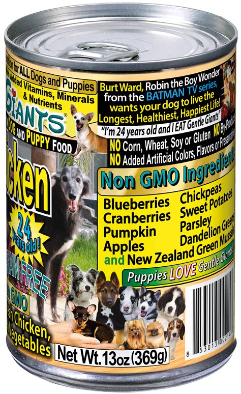 12 Pack Gentle Giants Canine Nutrition 90 Chicken Grain Free Wet Dog