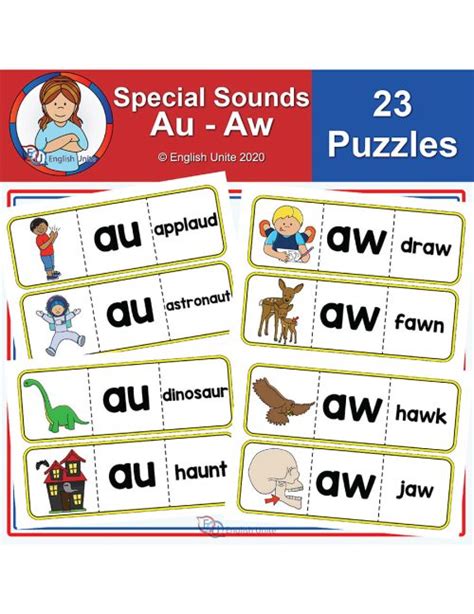 English Unite Puzzles Special Sounds Au And Aw