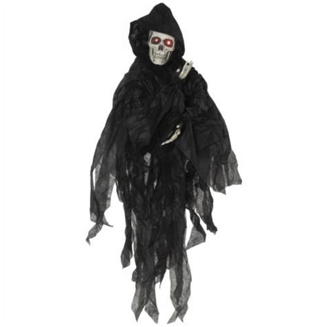 Outdoor Halloween Decorations Grim Reaper Lighted Hanging Ghost