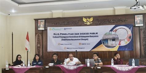 Diskusi Publik Evaluasi Penanganan Kemiskinan Di Kabupaten Banyumas