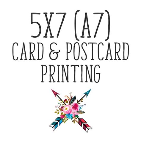 5x7 Card & Postcard Printing. Doubled Sided 5x7 Cards. Ice | Etsy