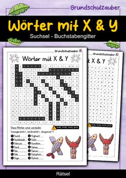 W Rter Mit X Y Suchsel Buchstabengitter Buchstaben A Z Deutsch