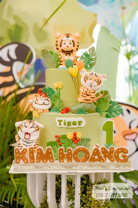 Trang Trí Sinh Nhật Chủ đề Rừng Xanh Safari Bé Kim Hoàng Party Design