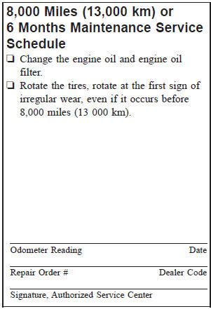 Required Maintenance Intervals Maintenance Schedule Maintenance