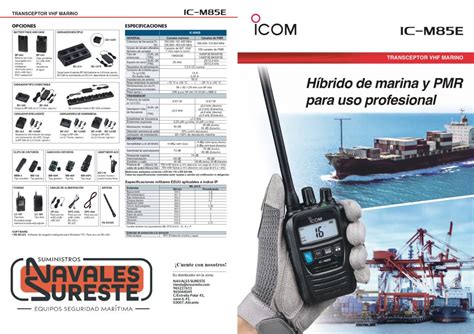 VHF PORTATIL ICOM IC M85E Suministros Navales Del Sureste Equipos De