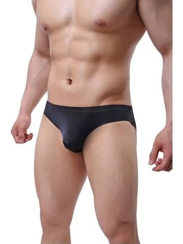 Men S Sexy Ice Silk Bikini Underwear Low Rise Seamless Breathable