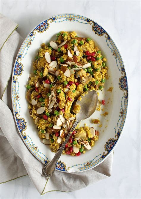 Curried Cauliflower Rice Dressed For The Holidays