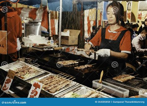 Tokyo Japan November 1 2022 Local Japanese Street Food At Night Market In Tokyo Japan