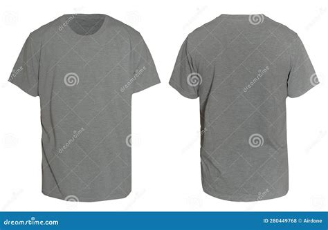 Plain Gray T Shirt Front And Back