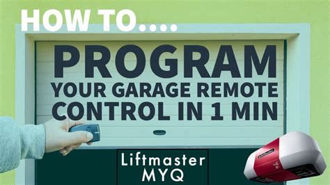 How To Program Liftmaster Myq Garage Remote Control In Minute Super