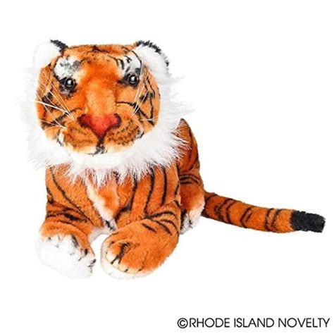 One Realistic Stuffed Animal Plush Tiger In Laying Position 15