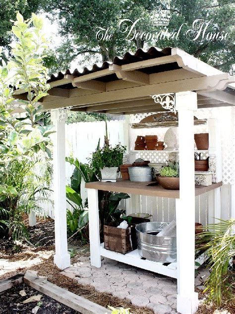 Potting Bench Roof Potting Bench ~ Garden Shed ~ Create And Recycle