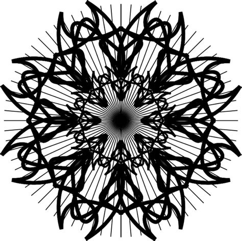 Black And White Rosette 2 Free Vector In Open Office Drawing Svg Svg