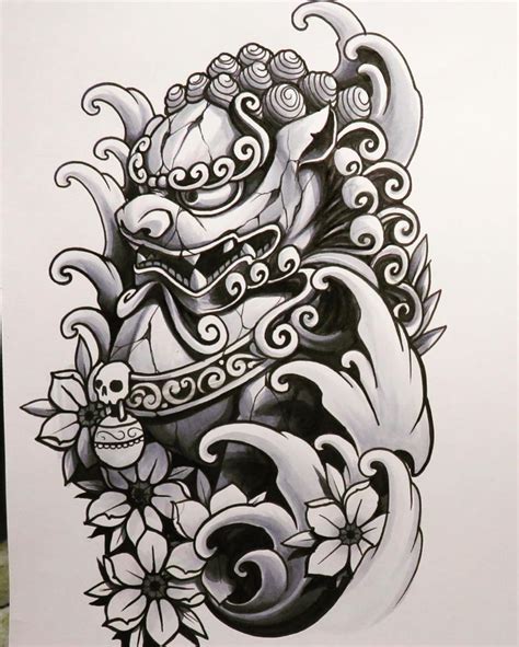 Foo Dog On Pinterest Irezumi Foo Dog Tattoo And Japanese Tattoos