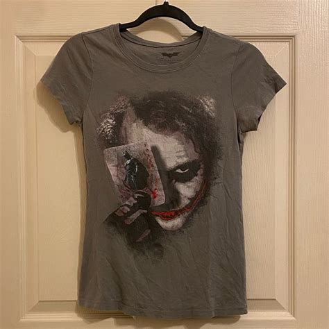 Vtg Heath Ledger Joker Batman Dark Knight Movie Tee Gem