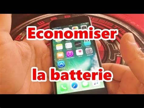 Comment économiser la batterie iphone tuto astuces YouTube